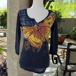 Lucky Brand 3/4 sleeve T